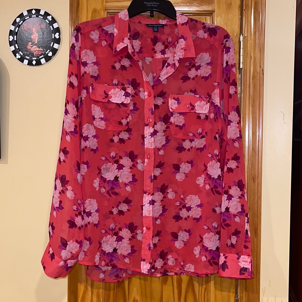 American Eagle Long Sleeve Button Down Shirt